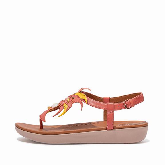 Fitflop Tia Leather Back Strap Sandals Pink Womens - South Africa (UCNJ31607)